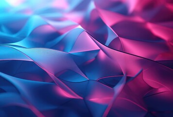 Vibrant Blue and Pink Abstract Wave Design