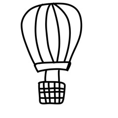 Hot air balloons, Flying hot air balloon icons