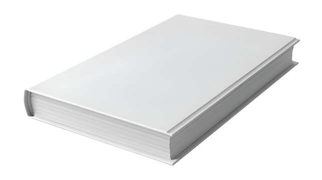 white sketchbook captured in high definition, its pristine cover gleaming under studio lighting, transparent background