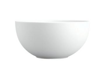 White bowl isolated on a transparent background.