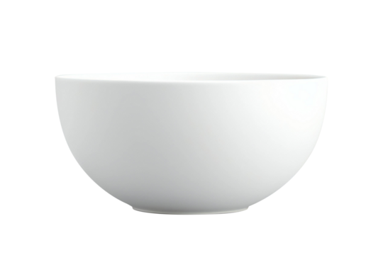 White bowl isolated on a transparent background.