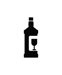 wine bottle icon, vector best flat icon.
