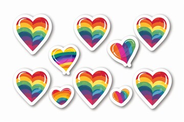 LGBTQ Sticker 3d sticker design. Rainbow spellbinding motive complicated diversity Flag illustration. Colored lgbt parade demonstration congregation. Gender speech and rights rainbow thoroughfare