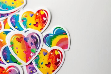 LGBTQ Sticker enticing sticker design. Rainbow boundless love motive kind hearted diversity Flag illustration. Colored lgbt parade demonstration constellation. Gender speech and rights pride love