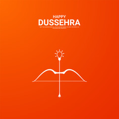 Happy Dussehra festival. Creative social media ads, 3D illustration.