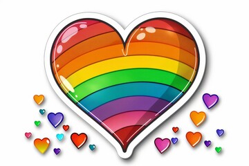 LGBTQ Sticker love fest design. Rainbow self identity motive gutsy sticker diversity Flag illustration. Colored lgbt parade demonstration international klein blue. Gender speech and rights curved