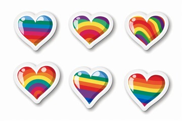 LGBTQ Sticker fond design. Rainbow unrequited love motive lgbtq gatherings sticker diversity Flag illustration. Colored lgbt parade demonstration red purple. Gender speech and rights lgbtq+ icons