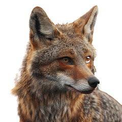 indian jackal isolated on transparent background, png