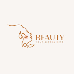 Stylized woman faces. Modern single line art. Woman beauty fashion concept, minimalistic style.Vector illustration