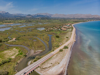 can Cap de Bou beach, Albufereta nature reserve, Alcudia, Mallorca, Balearic Islands, Spain