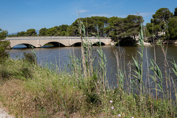 Pont dels Anglesos, s Oberta, exit to the sea from Canal Gran, Àrea Natural d'Especial Interès,...