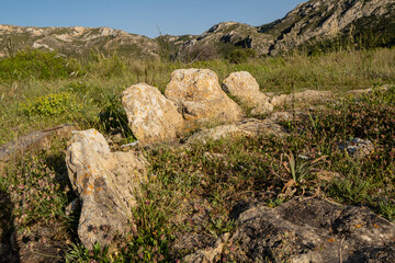 dolmen of s’Aigua Dolça, dolmen period, between 1900 and 1600 BC,  Artà, Colònia de Sant Pere,...