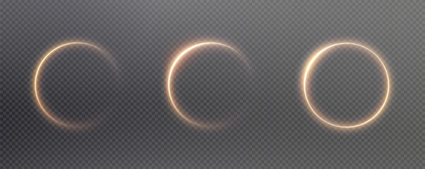 Festive sparkling frame, circle, ring png. Festive circle, ring, frame, for cards, invitations, banners, adverts. Neon frame, set of geometric frames.