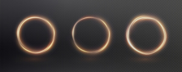 Naklejka premium Festive sparkling frame, circle, ring png. Festive circle, ring, frame, for cards, invitations, banners, adverts. Neon frame, set of geometric frames.