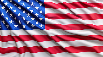 Obraz premium Wavy american flag background