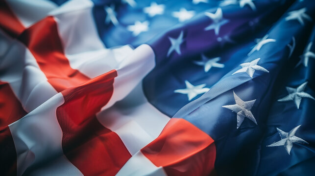 Wavy american flag background