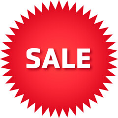 Vector red sale sticker, discount, special offer