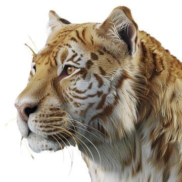 liger isolated on transparent background, png