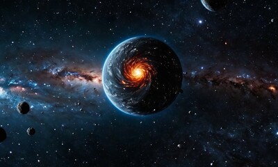 Obraz na płótnie Canvas Cosmic Genesis: Stars and Worlds Awaken