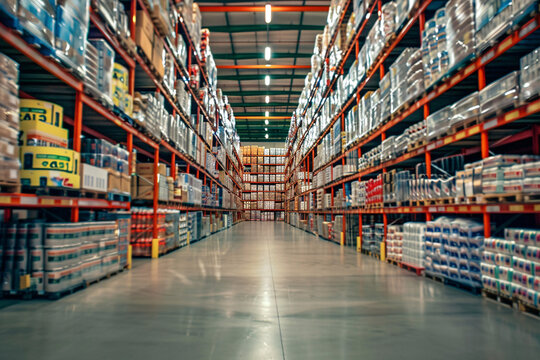 warehouse shelves, warehouse 