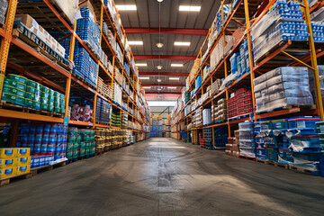 warehouse shelves, warehouse 