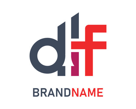 Letter df logo design template