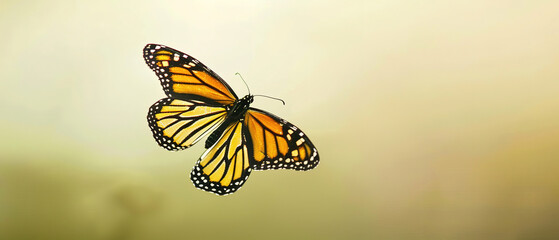 Fototapeta premium fineart of minimalistic macro of a butterfly with background