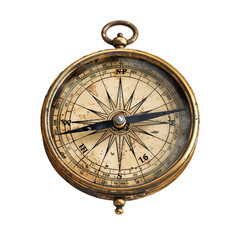 antique compass isolated on transparent background, png