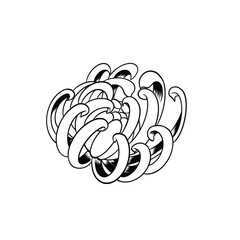 Lineart of Flower Illustration Artwork