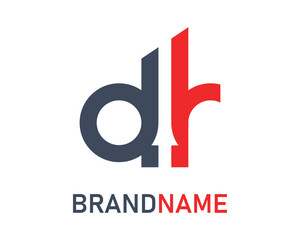 Letter dr logo design template 