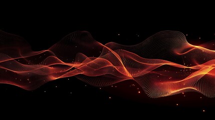 Abstract Waving Particle Technology Background Design. Abstract wave moving dots flow particles, hi-tech and big data background design for brochures, flyers, magazine, business card. Generative Ai