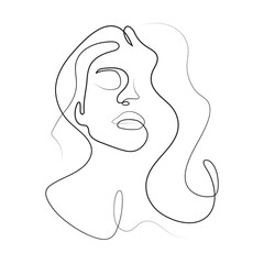 Woman Face Line art