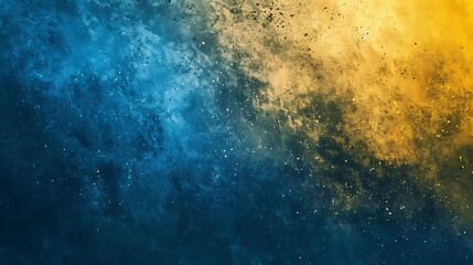 Amazing Dark Blue Yellow Blur Gradient With Noise Grain Textured. Generative Ai - obrazy, fototapety, plakaty