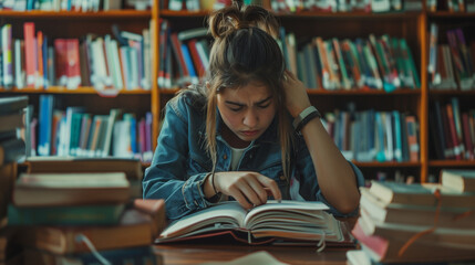 a student struggling with a difficult concept. frustrated and stressed. the challenges of learning