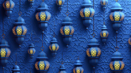 Ramadan lanterns vector set. Islamic lamps with stars decoration. Muslim ornament elements on white background.AI
