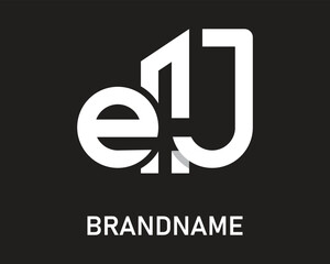Letter ej logo design template