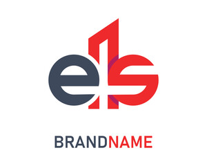 Letter es logo design template