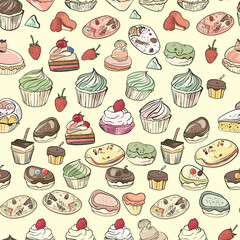 Seamless Pattern Cupcake