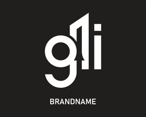 Letter gi logo design template