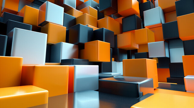 Design a 3D animated square with a backdrop background that is visually striking and visually captivating