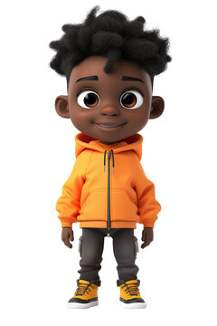 Cute Boy Happy Cartoon Character