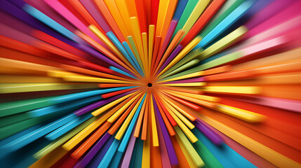 A vibrant and dynamic explosion of colorful paint captured in motion, creating a lively and abstract visual effect.
