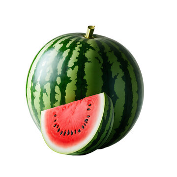 Watermelon image isolated on a transparent background PNG photo