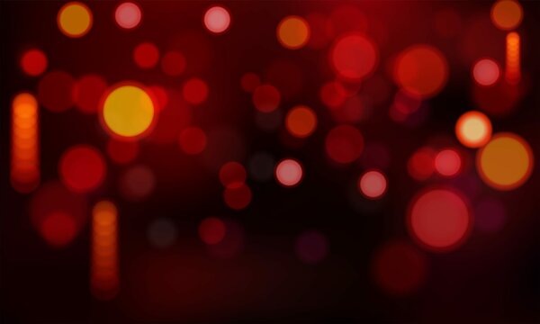 Blurred Bokeh Light Red Background