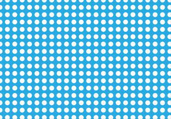 Fondo de patrón de círculos blancos sobre fondo azul. 