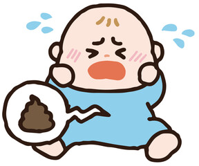 便秘で泣く赤ちゃん