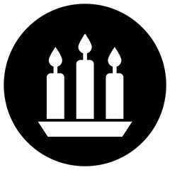 Candle Vector Icon Design Illustration