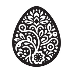 
Elegant Black Vector Decorative Egg Silhouette Collection: Perfect for Easter Crafts, Designs, Cards, and Decorative Projects. Decorative Egg vector.