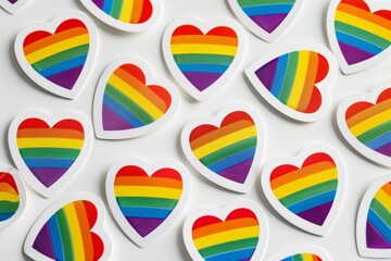 LGBTQ Sticker absorbing design. Rainbow lgbtq pride sticker for love motive romance diversity Flag illustration. Colored lgbt parade demonstration cooperative. Gender speech and rights psychological