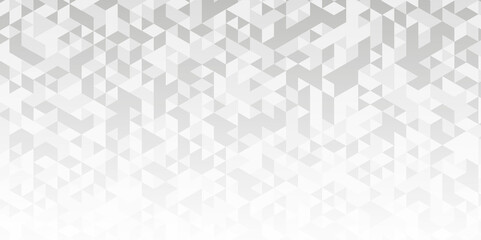 Seamless geometric pattern square shapes low polygon backdrop background. Abstract geometric wall tile and metal cube background triangle wallpaper. Gray and white polygonal background.